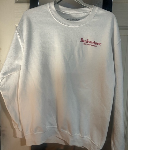 White Brew city Budweiser Crewneck Sweater - Picture 1 of 4